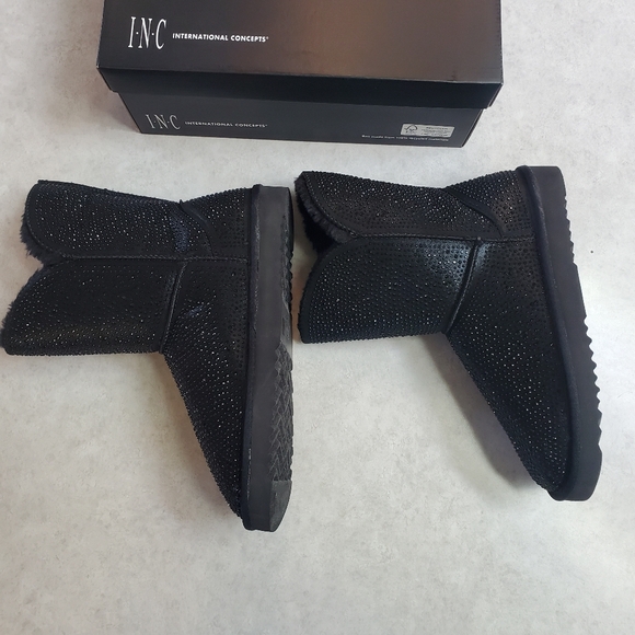 New INC Adrief Black Bling Pull On Boots - Picture 5 of 15